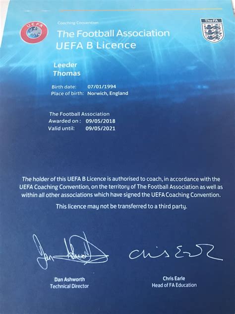 UEFA A Licence .